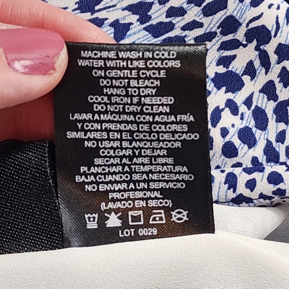 Hilary Radley Women's Size 2 Sleeveless Above Knee Tunic Dress Blue and White - Picture 9 of 9